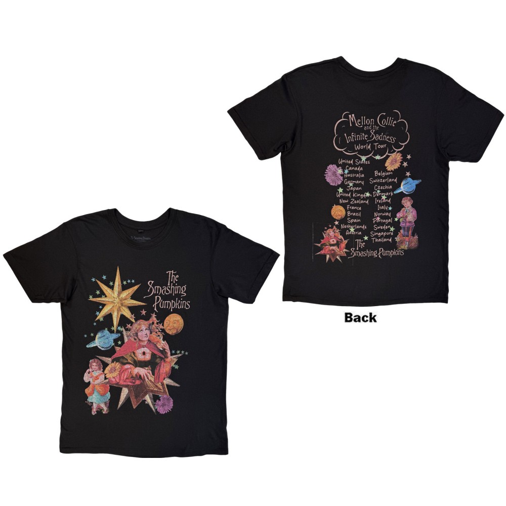 Smashing Pumpkins - Celestial Collage Heren Tshirt - Zwart